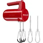 KitchenAid Cordless 7-Speed Hand Mixer w/Flex Edge Beaters ,Empire Red