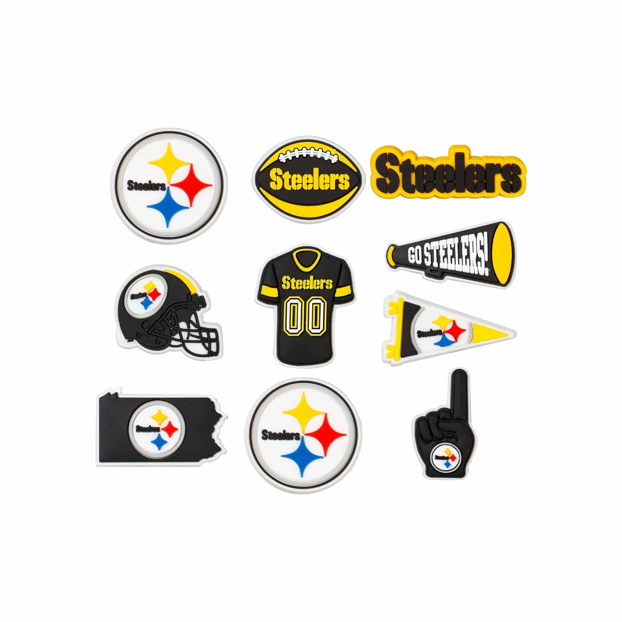 Pittsburgh Steelers NFL 10 Pack Team Clog Charms