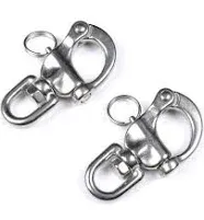 Swivel Eye Snap Shackle Quick Release Bail Rigging Sailing Boat Marine Stainl...