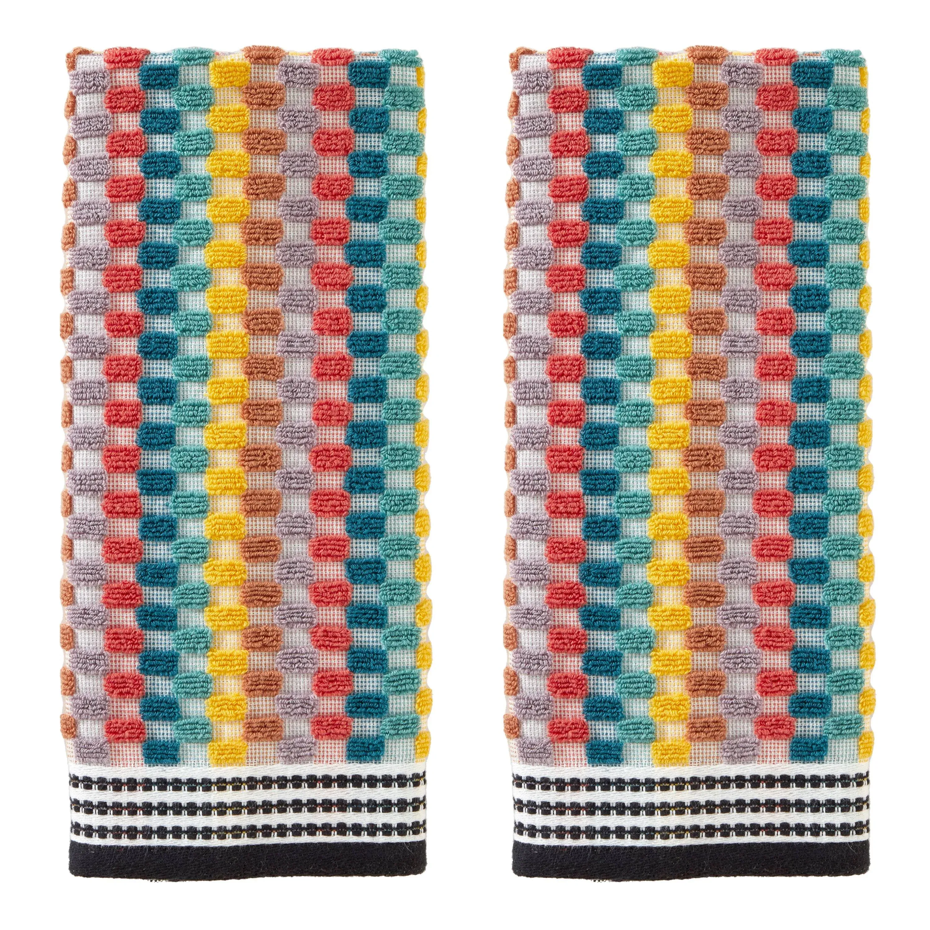 SKL Home Mid-Century 2-Piece Hand Towel Set, Multi