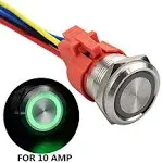 APIELE 10 Amp 22mm Latching Push Button Switch 12V  Assorted Sizes , Colors 