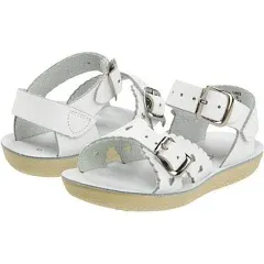 Salt Water Sandals by Hoy Shoe Sun-San-Sweeth<wbr/>eart Sandal,Whi Sz_7 Big Kid_White