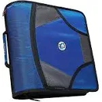 Case it™ King Size Mighty Zip Tab Binder, 3 Rings, 4&quot; Capacity, 11 x 8.5, Blue ;