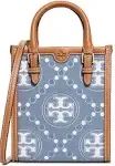 Tory Burch | Monogram Denim Mini Tote Multi One Size | Realry