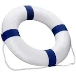 Pool Life Ring 20.5 in,Life Preserver Ring Foam Buoys-Ring Buoy with RopeTape,Blue