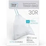 7.9 Gal. 60-Count Code 30R Kitchen Trash Bags Drawstring Handle