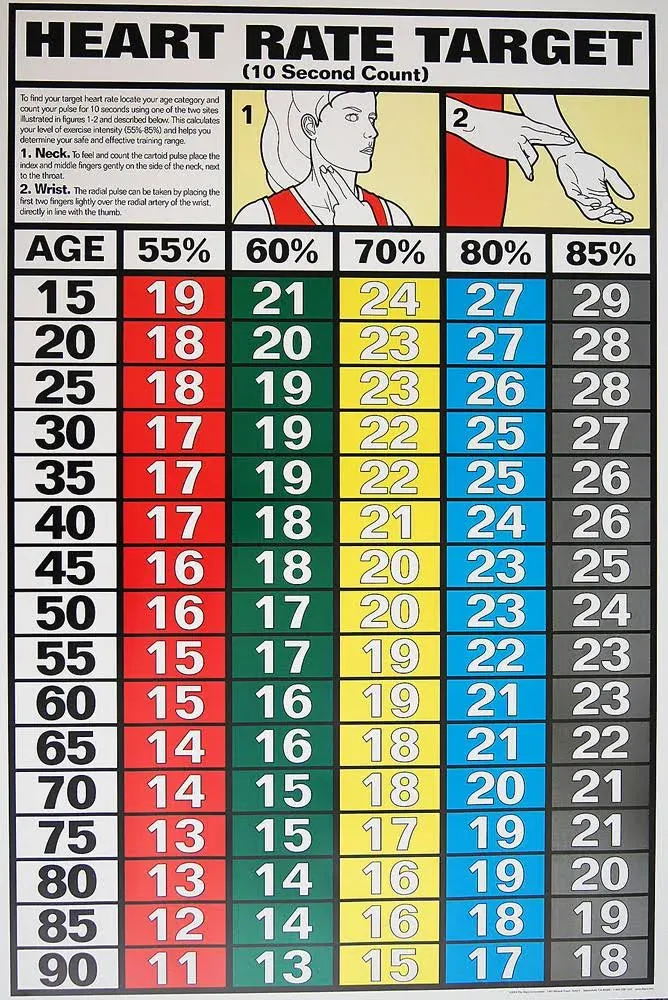 Great Lakes Sports Ten Second Heart Rate Chart