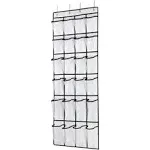 SAVERHO Over The Door Shoe Organizer, Hanging Shoe Organizer with 24 Mesh Large Pockets Door Shoe Rack Organizer for Men Women Kids Hanging Shoe