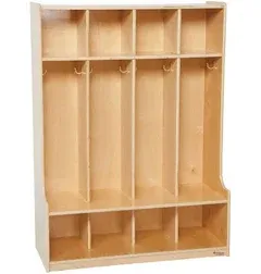 Wood Designs 4 Section Seat Locker