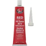 J-B Weld 31314 High Temp RTV Silicone Gasket Maker and Sealant - Red - 3 oz.