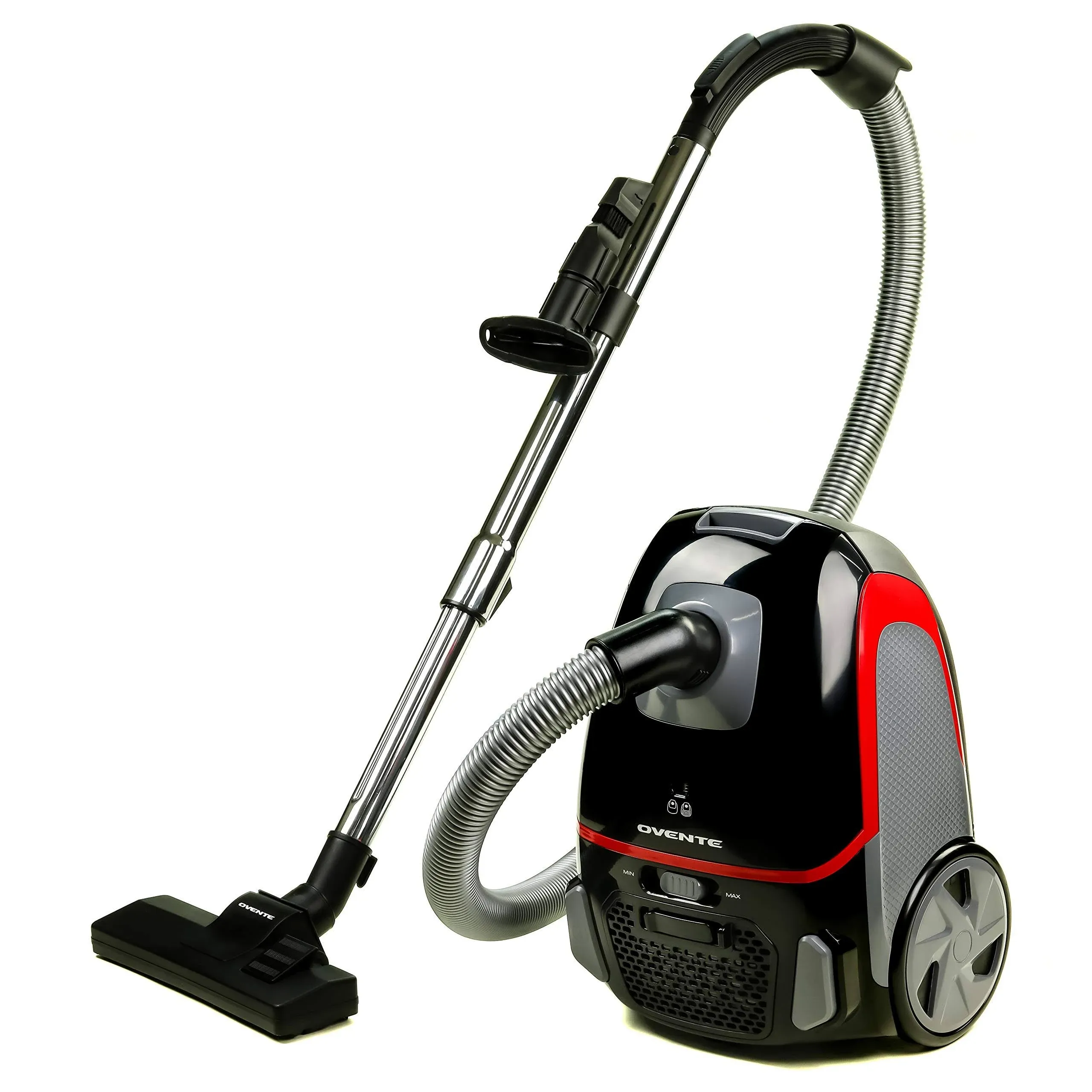 Ovente Electric Canister Vacuum - Black