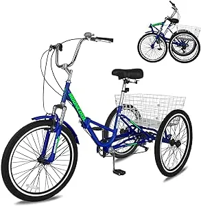 Mophoto 24 inch-26'' Folding Tricycle