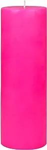 Zest Candle Pillar Candle, 3 by 9-Inch, Hot PinkZest Candle Pillar Candle, 3 by 9-Inch, Hot Pink