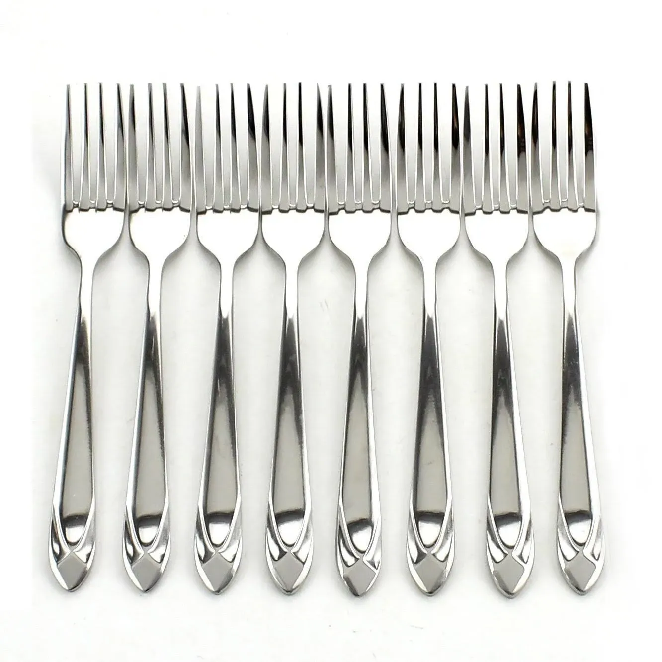 8 Piece Stainless Steel Dinner Forks - Heavy Duty and Mirror Polishing Flatwa...