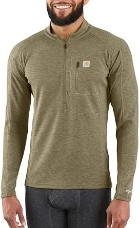 MBL120 - Carhartt Men's FORCE® Heavyweight Synthetic-Wool Blend Base Layer Quarter-Zip Pocket Top