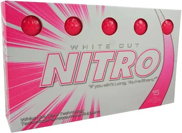 Nitro Golf Golf Balls, Yellow, 15 Pack