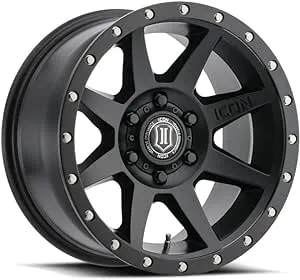 ICON Alloys Rebound, Satin Black, 17 x 8.5/6 x 120, 0mm Offset, 4.75" BS, 1817859447SB