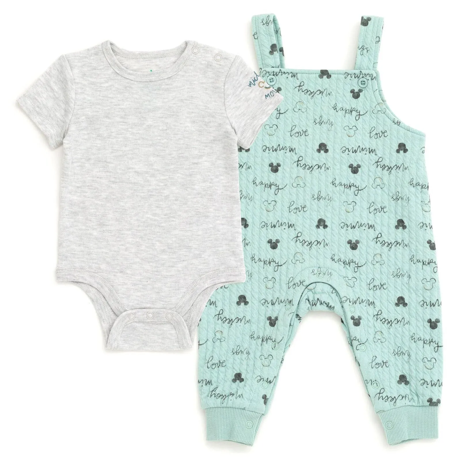 Disney Mickey Mouse Minnie Mouse Bodysuit and Overall Outfit Set Newborn to Infant, Infant Boy's, Size: 6-9 Months