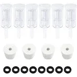 6 Packs Airlocks for Fermenting with Stoppers and Grommets, Home Brew Bubble