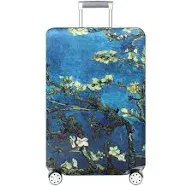 TRAVEL KIN Thickened Luggage Cover ，Washable Travel Gear Cover，18/24/28/32 Inch Suitcase Spandex Protective Cover (L(25"-28" luggage), Starry Night)