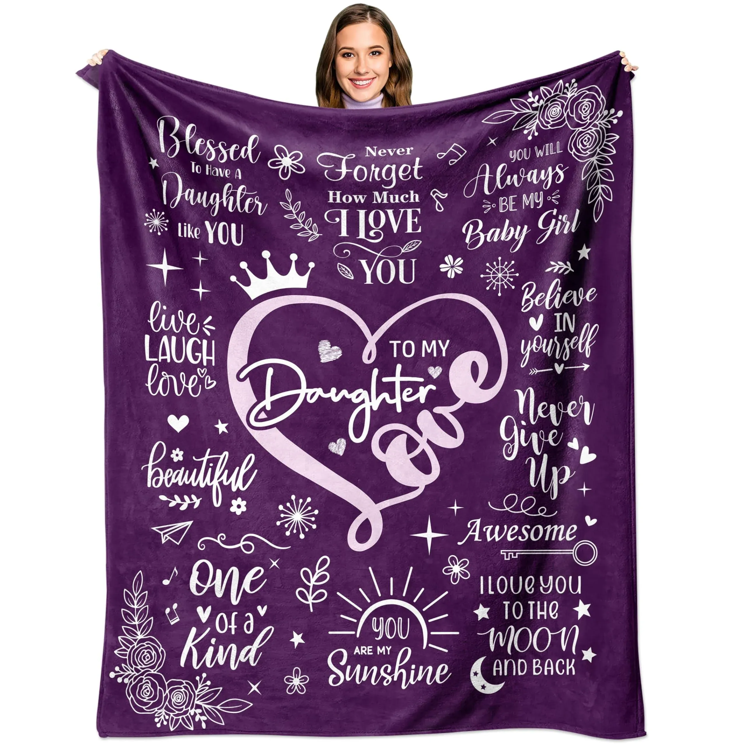 Gifts for Daughter Blanket Daughter Birthday Gift Daughter Gifts from Mom Mot...