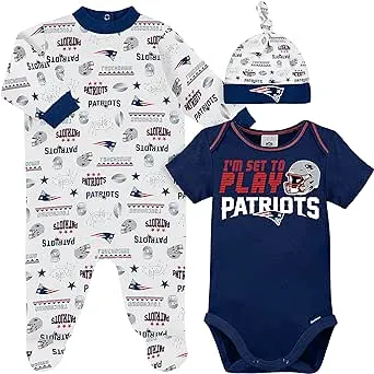 Gerber Unisex Baby NFL Team Footed Sleep and Play Bodysuit Gift Set