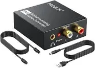 Convertidor De Audio Digital A Analogo Para HDTV Tv Con Cable Optico Adaptador  