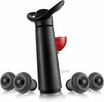 Vacu Vin Wine Saver Black | 2 Stoppers