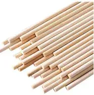 HOPELF 25PCS Dowel Rods Wood Sticks Wooden Dowel Rods - 3/8 x 17.5 Inch Bamboo Sticks - for Crafts，Hardwood Dowel Rod Assortment，Wooden Rod Sticks Doweling Rods，DIYers.