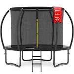 Jumpzylla Trampoline 8ft 10ft 12ft 14ft 15ft 16ft Trampoline with Enclosure - Recreational Trampolines with Ladder and Antirust Coating, ASTM