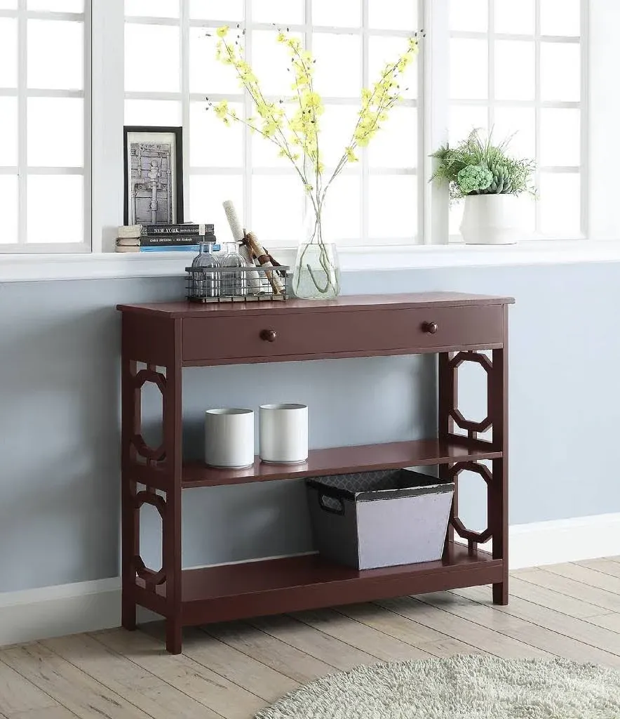 Convenience Concepts Omega 1 Drawer Console Table Espresso