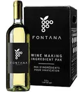 Fontana French Chardonnay Wine Kit | Wine Making Ingredient Kit - 6 Gallon Wine Kit | Premium Ingredients for DIY Wine Making | Makes 30 Bottles of Wi