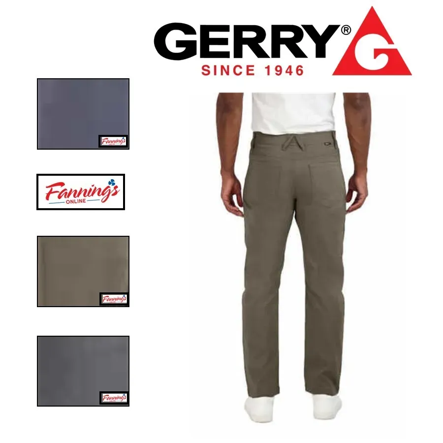 Gerry Men’s Venture Commuter Pant Stretch Fabric Leg Zip Pocket l H32