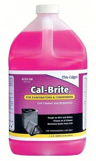 Nu-Calgon 4133-08 Coil Cleaner, Liquid, 1 gal, Pink