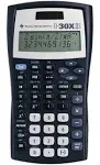 Texas Instruments TI-30X IIS Two Line Scientific Calculator Blue Solar Incl Card