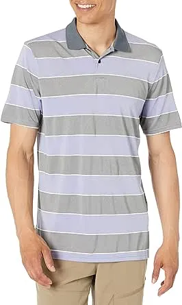 Oakley Men's Comfort Stripe Golf Polo Blue S