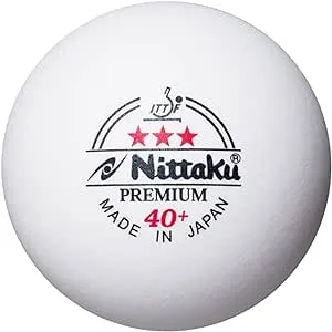 Nittaku Table Tennis Ball, International Certified Ball, Plastic, 3 Star Premium