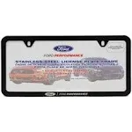 Ford Performance Black Stainless Steel Slim Line License Plate Frame M-1828-SSB