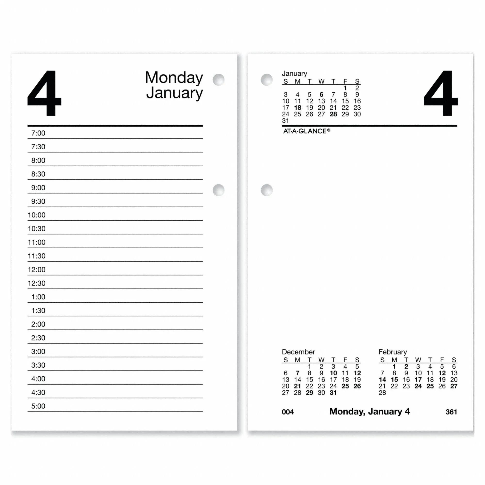 AT-A-GLANCE Desk Calendar Refill