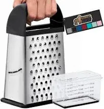 Gorilla Grip Professional 100% BPA Free 4-Sided Cheese Grater, Stainless Stee...