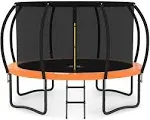 Jumpzylla Trampoline 8ft 10ft 12ft 14ft Trampoline with Enclosure - Recreational Trampolines with Ladder and Galvanized Anti-Rust Coating, ASTM