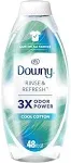 Downy Rinse & Refresh Laundry Odor Remover and Fabric Softener, Cool Cotton, 48