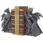 Design Toscano Gothic Castle Dragons Sculptural Bookends