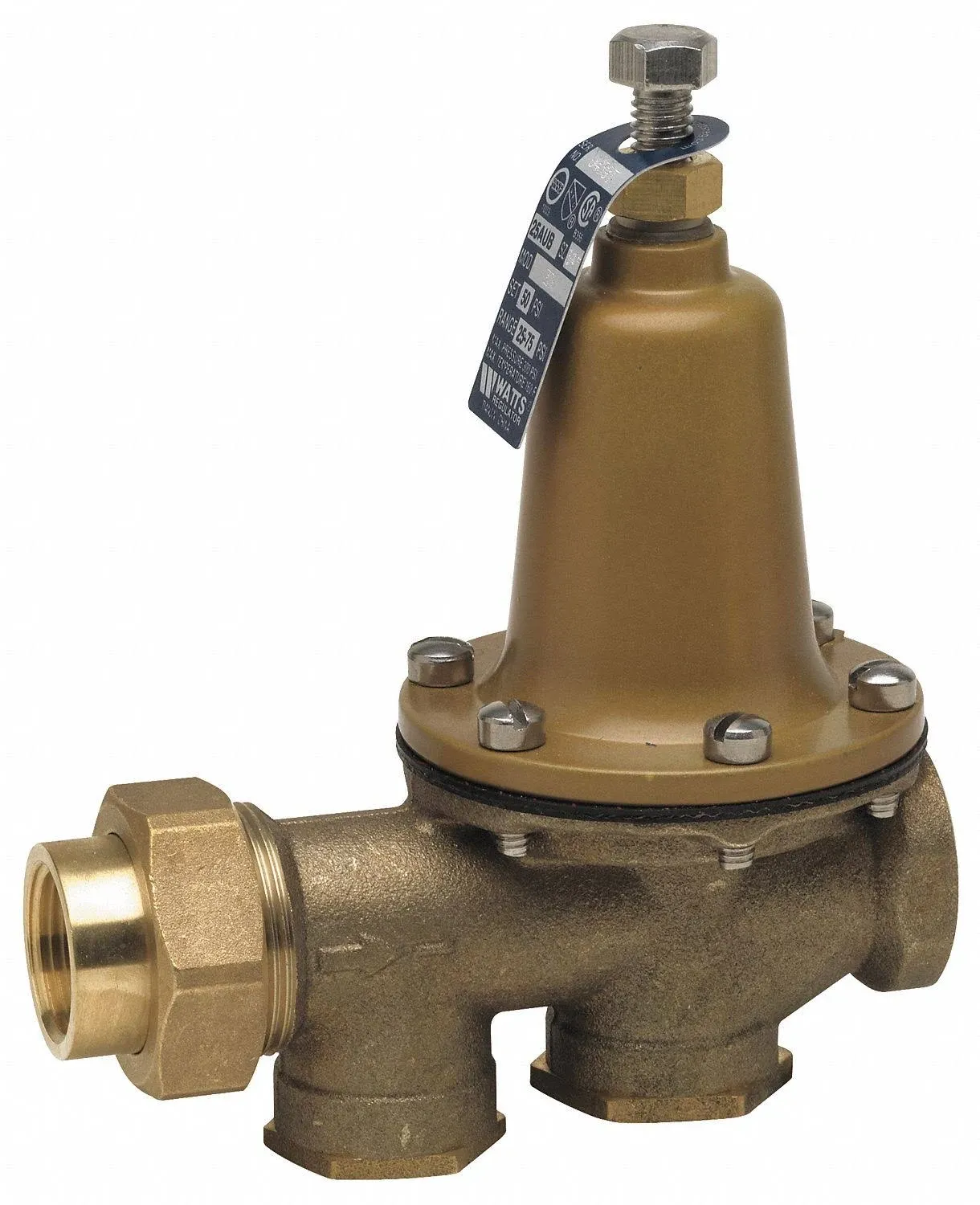 Watts 1/2 LF 25 Aub Z3 Water Pressure Reducing Valve, 1/2 in.