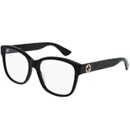 GUCCI GG0038ON 011 Black/Green 54mm Eyeglasses New Authentic