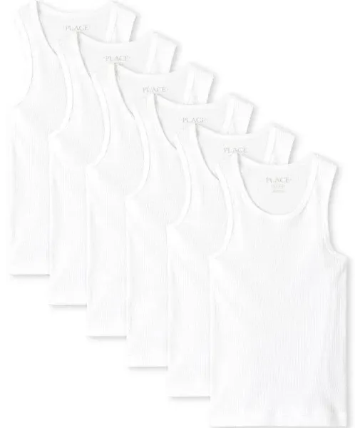 The Children's Place Boys Tank Top Undershirts, 6-Pack, Sizes Xs-xxl