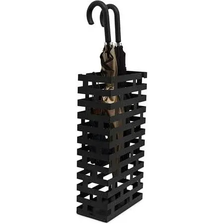 BirdRock Home 4-Umbrella Black Metal Umbrella Stand | 11099