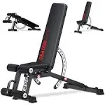 Keppi 1200lb Weight Bench Heavy Duty Bench1000 Pro Adjustable Workout Bench Press Set for Home Gym Strength Training Removable Foot Catch for