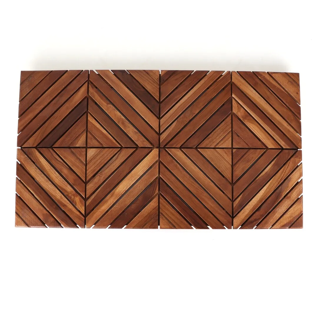 Belari Teak Shower Mat - Teak Bath Mat - Wood Bath Mat - Wood Shower Mat - Non Slip Indoor or Outdoor Shower Mat - Teak Doormat/Sauna Mat