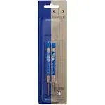 Parker Refill for Gel Ink Roller Ball Pens Medium Blue Ink 2/Pack